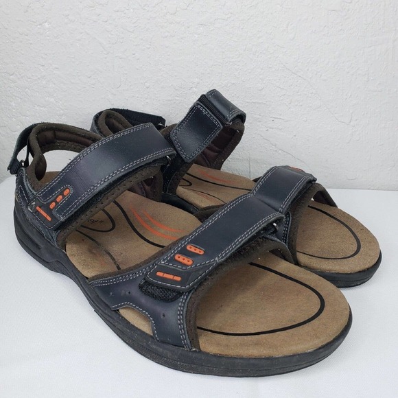 Orthofeet Black Cambria Diabetic Sandals Mens Comfort Shoes Walking - Picture 13 of 13